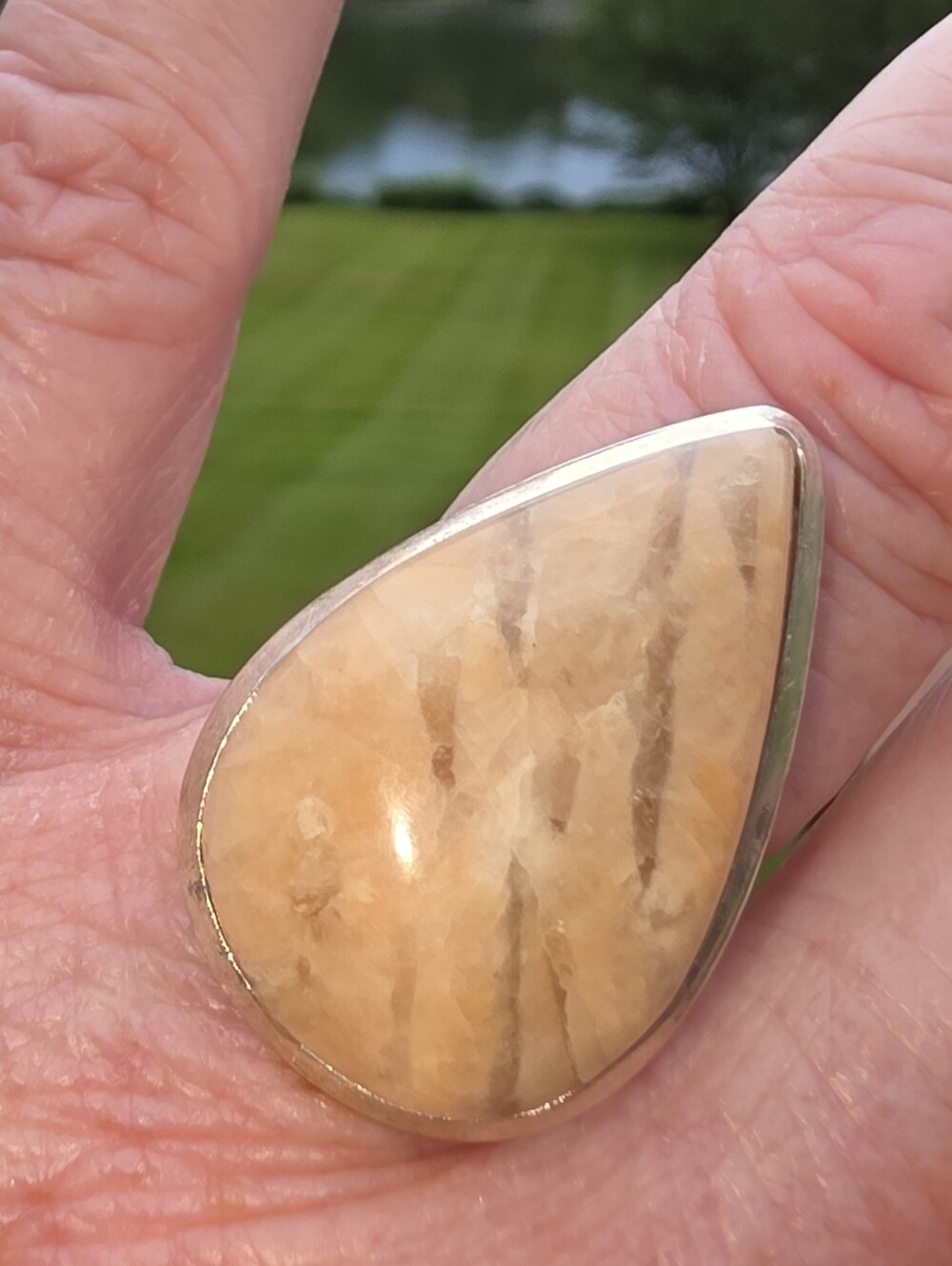 Pink Aragonite Gemstone Ring In 925 Sterling Silver (7)